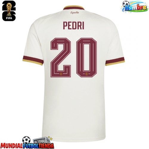 Camiseta España Pedri Gonzalez #20 Segunda Equipación Replica Mundial 2026 mangas cortas